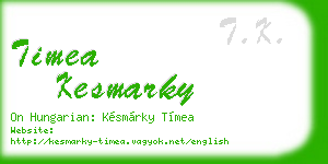 timea kesmarky business card