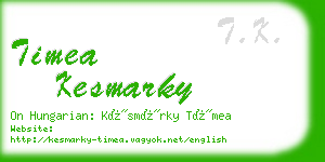 timea kesmarky business card